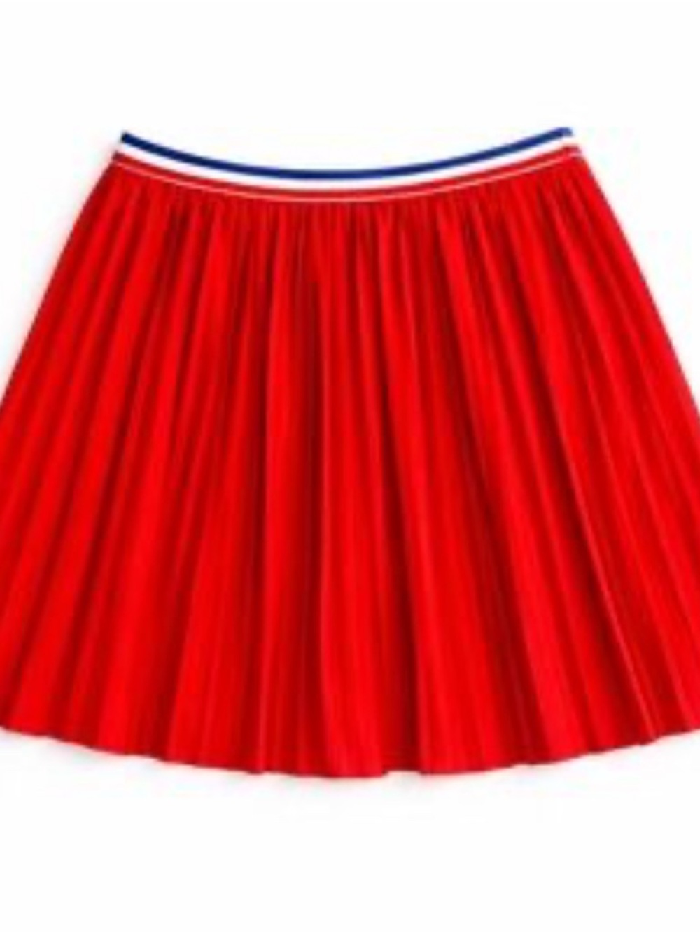 BCBGirls Red Circle Skirt with Striped Waistband